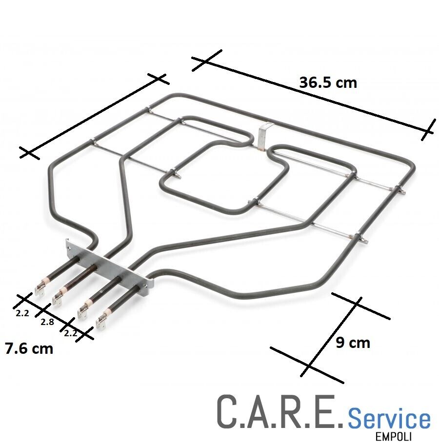RESISTENZA FORNO BOSCH SIEMENS 471369, 773539 DOPPIA - Watt 1500 + 1300 - C.A.R.E.  Service Shop Online