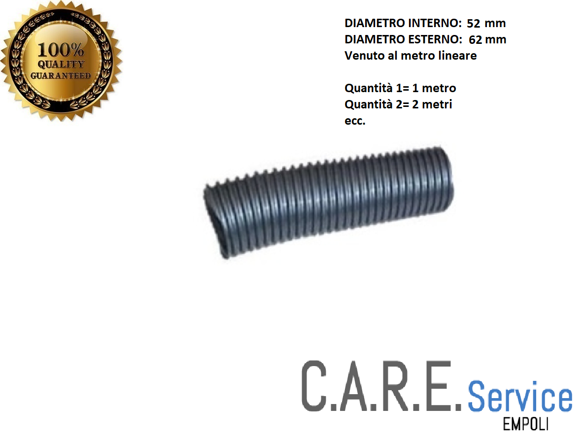 TUBO FLESSIBILE ASPIRAPOLVERE AL METRO. DIAMETRO ESTERNO 38 mm INTERNO 30  mm - C.A.R.E. Service Shop Online