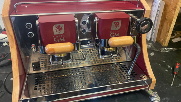 Macchina da caffè Faber Agenta 2.0 con due gruppi per cialde 44mm gruppo vapore Red version